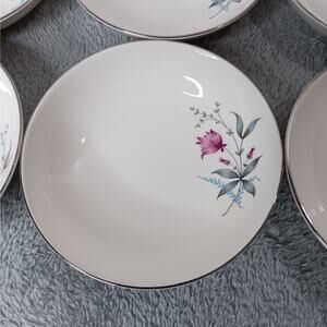 Set of 6 Royal Monarch Fern Valley 5 1/2" Coupe Fruit Sauce Dessert Bowls Set 1